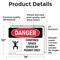 Signmission 10 in H x 14 in W, Vinyl Decal, Rectangle, Confined Space Enter By Permit Only OS-2PACK-DS-D-1014-L-1094 - alternate 7